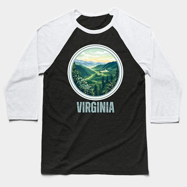 Virginia State USA Baseball T-Shirt by Mary_Momerwids